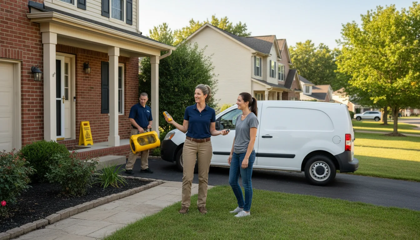 Residential water damage restoration in Butler, IL